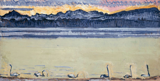 11《白鳥のいるレマン湖とモンブラン》1918年ジュネーヴ美術・歴史博物館-630-321